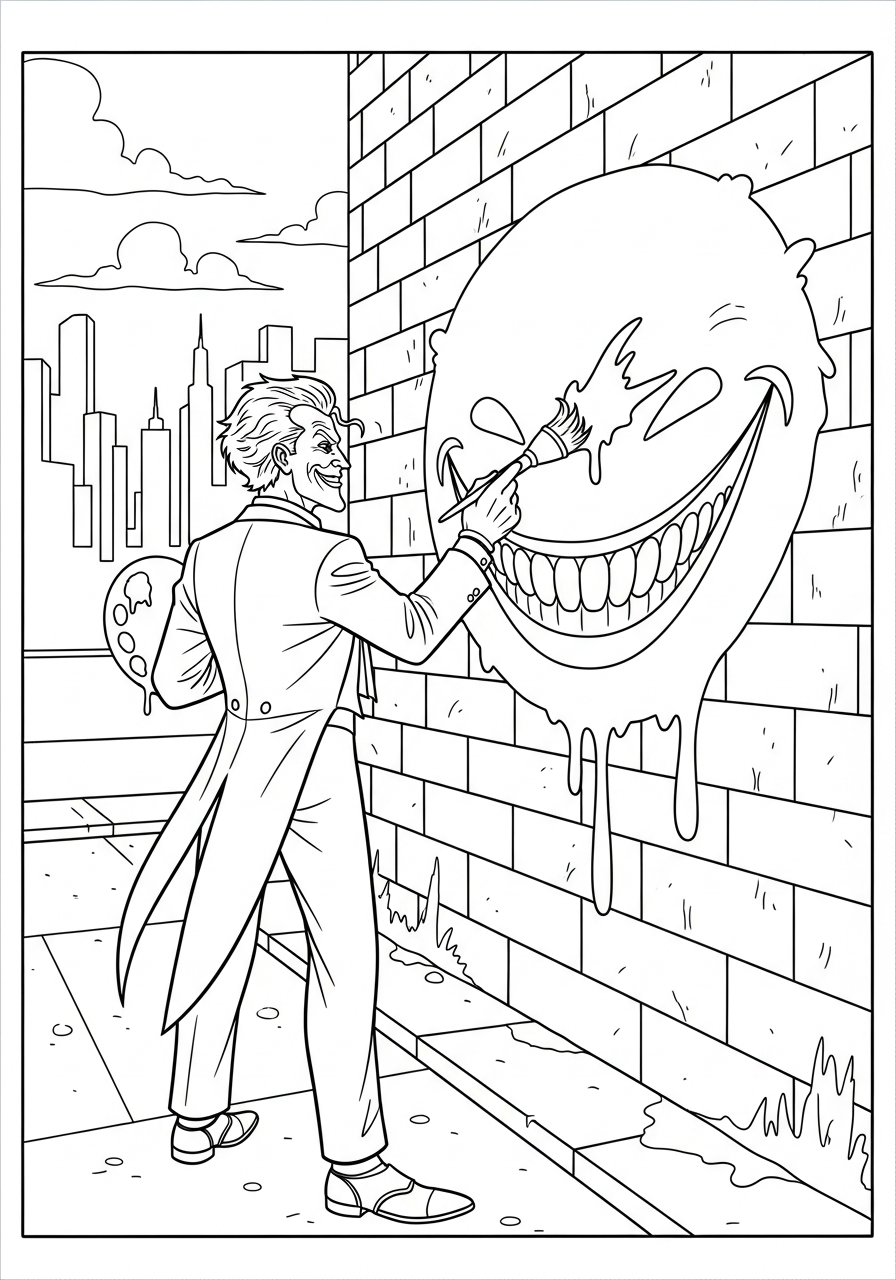 free Joker printable coloring pages