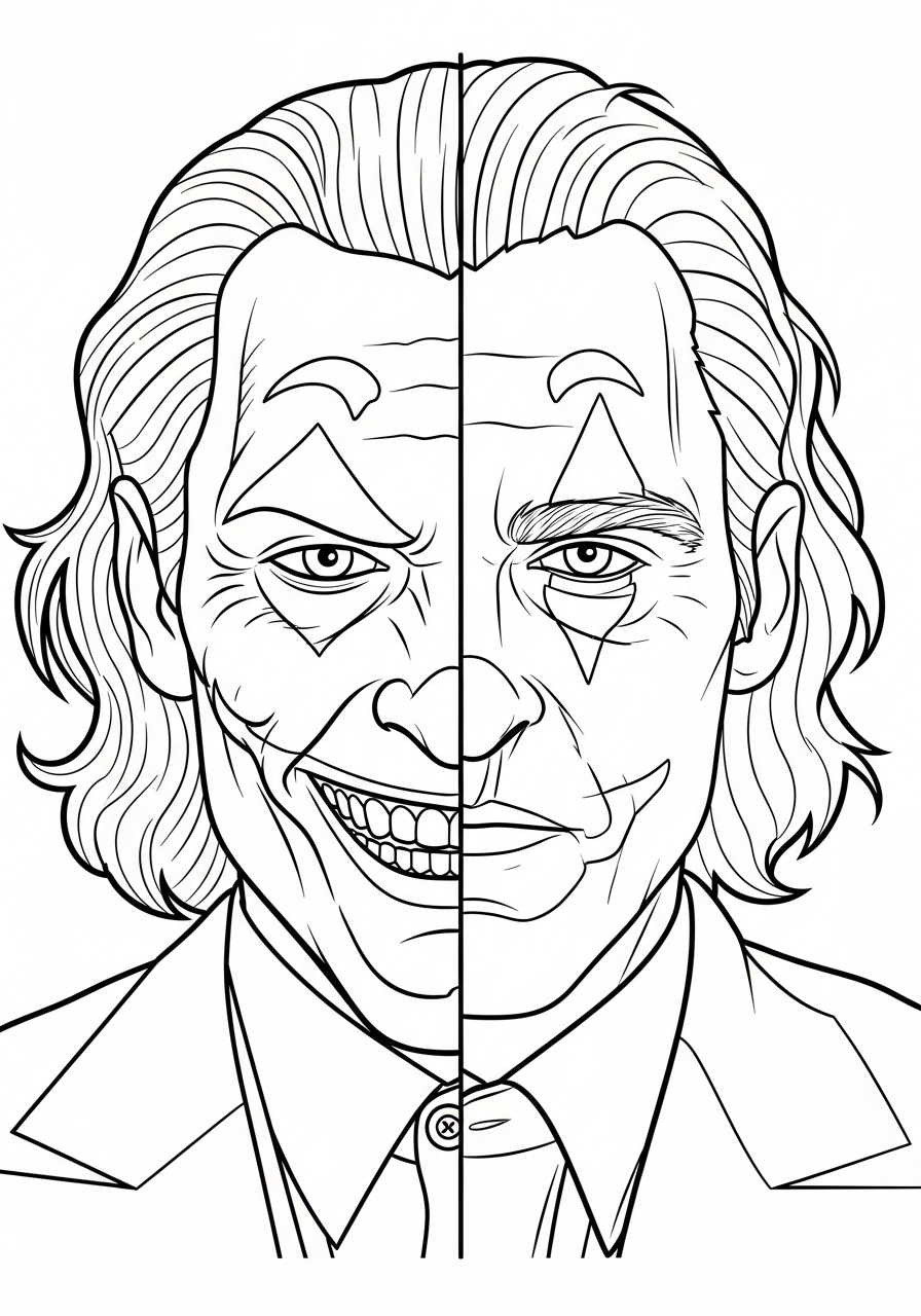 Joker coloring pages for preschoolers 2