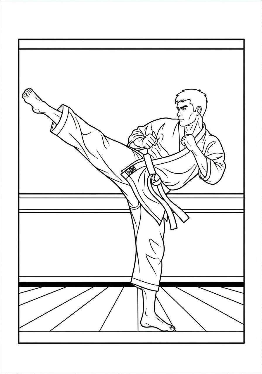 Karate Coloring Pages 2 cute Karate coloring pages