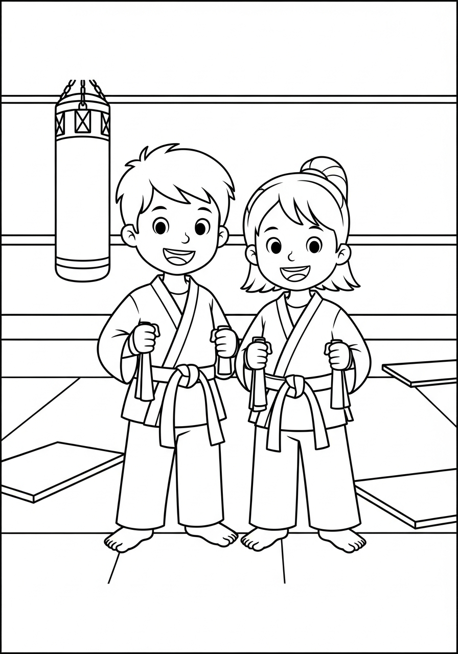 Karate Coloring Pages 13 Karate adult coloring pages