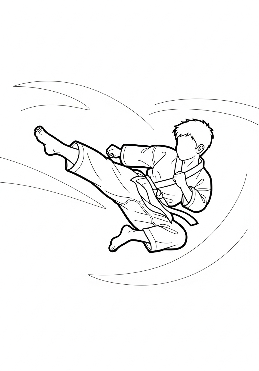 Karate Coloring Pages 14 Karate ornament coloring pages