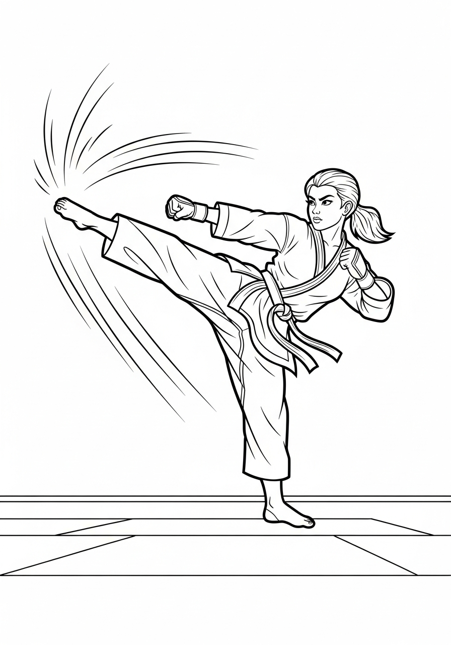 Karate Coloring Pages 19 Karate coloring pages for preschoolers