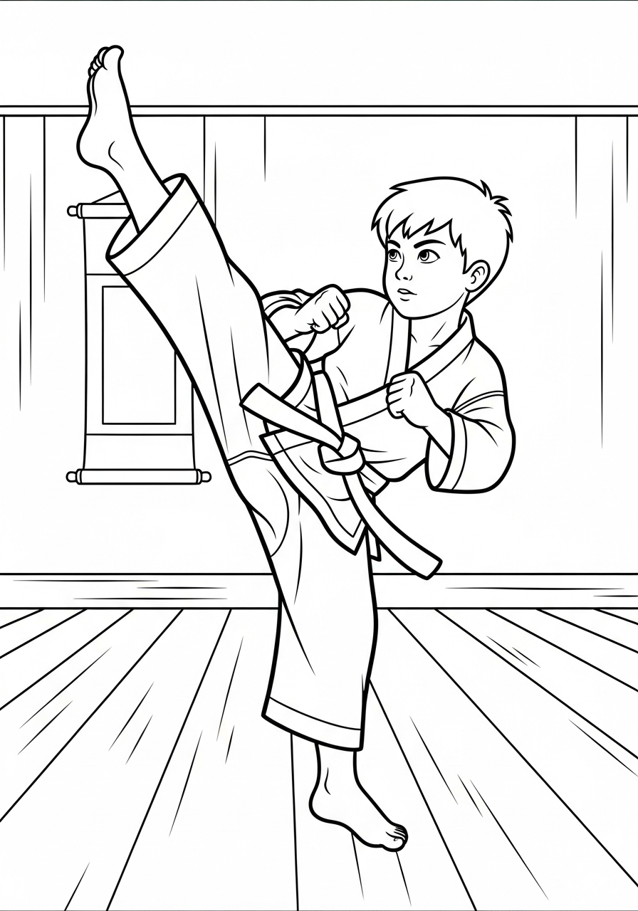 Karate Coloring Pages 5 coloring pages for kids Karate