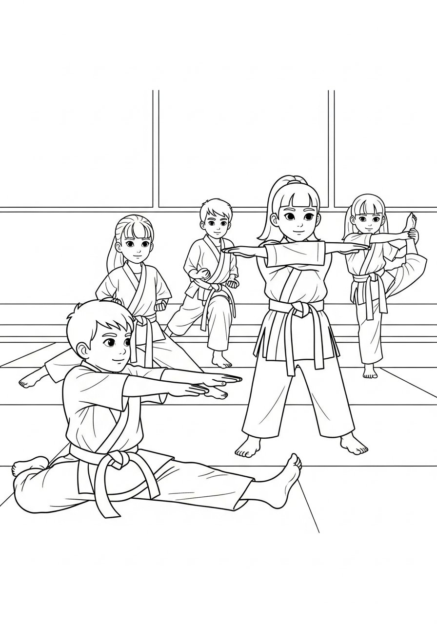 Karate Coloring Pages 7 Karate coloring pages to print