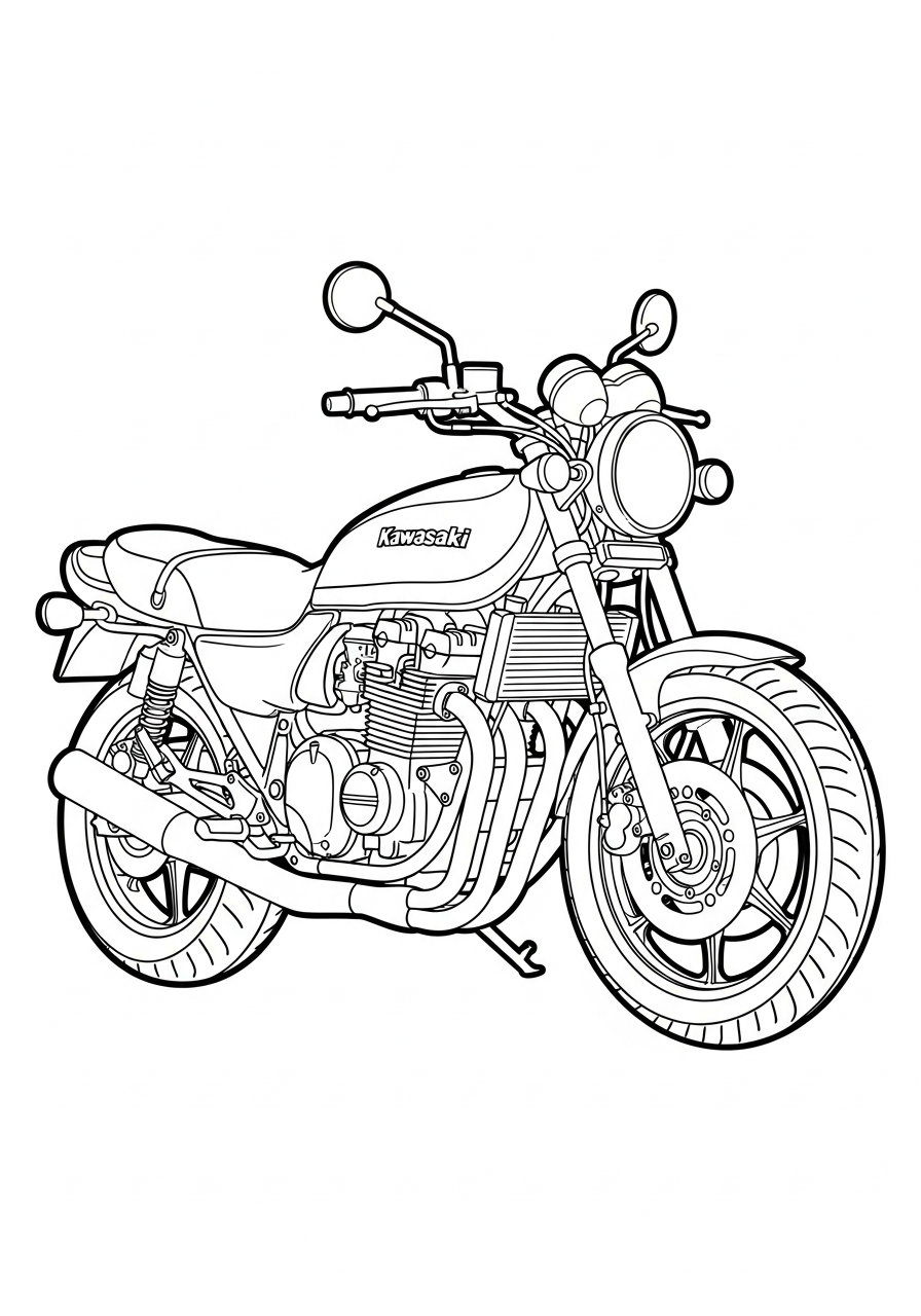 Kawasaki coloring book pages