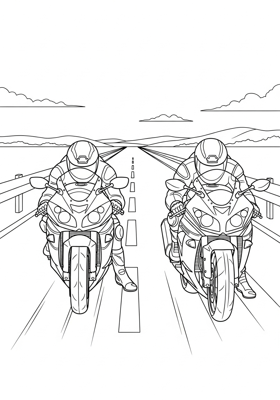 Kawasaki coloring pages for adults easy
