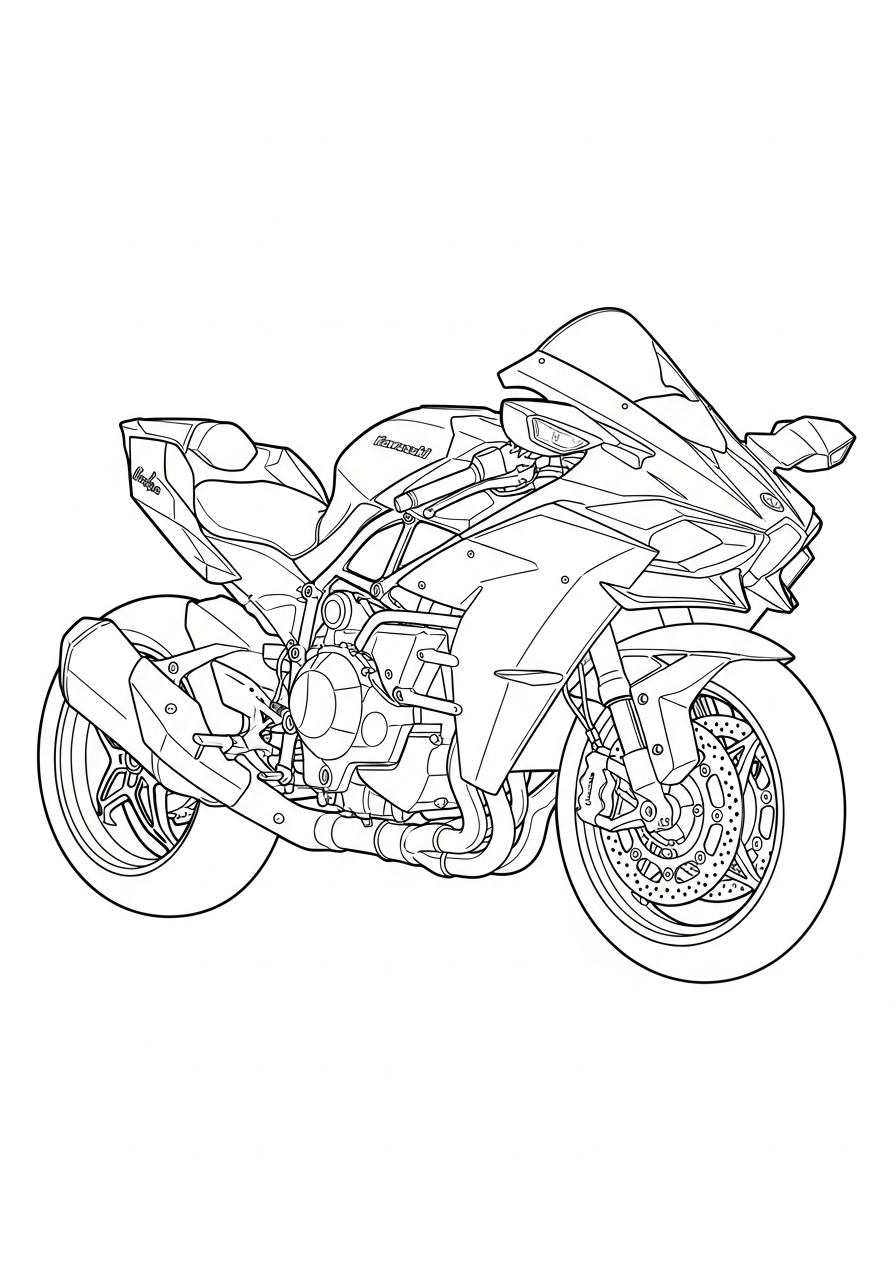 free Kawasaki printable coloring pages