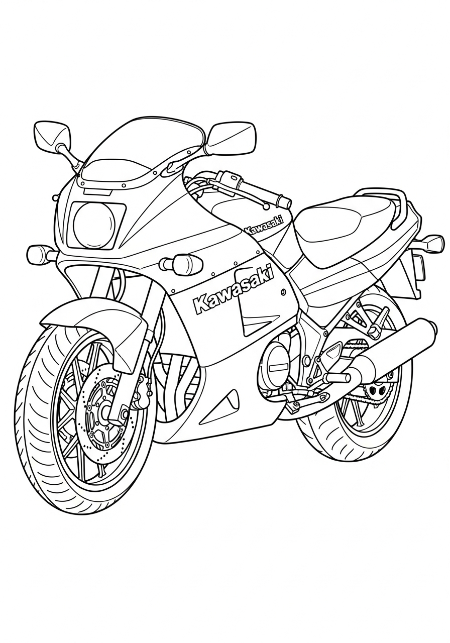 free Kawasaki coloring pages for kids