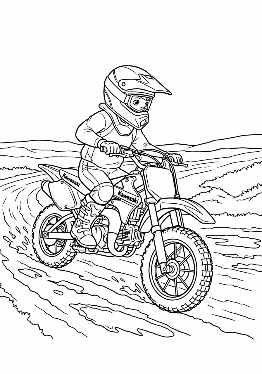 Kawasaki coloring pages free printable