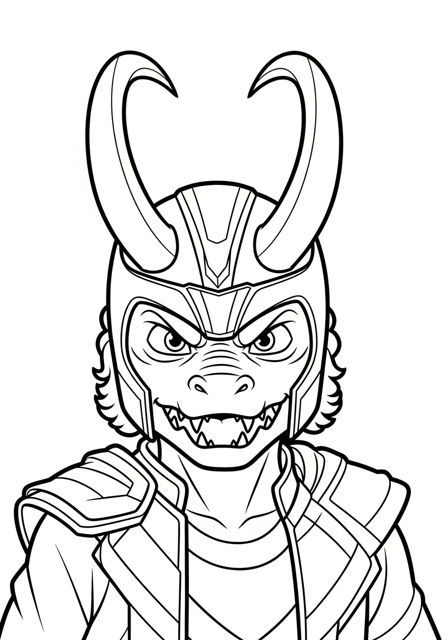Loki Coloring Pages 6 free Loki coloring pages for kids