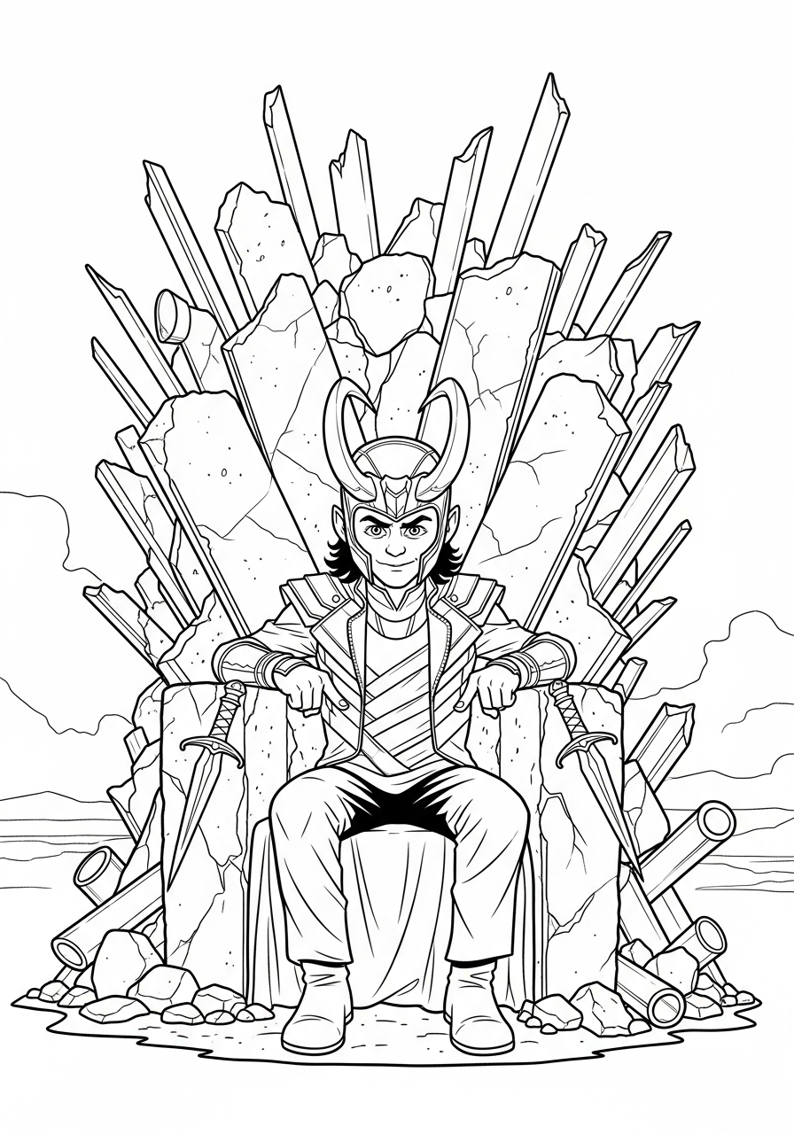Loki Coloring Pages 7 free Loki coloring pages for adults