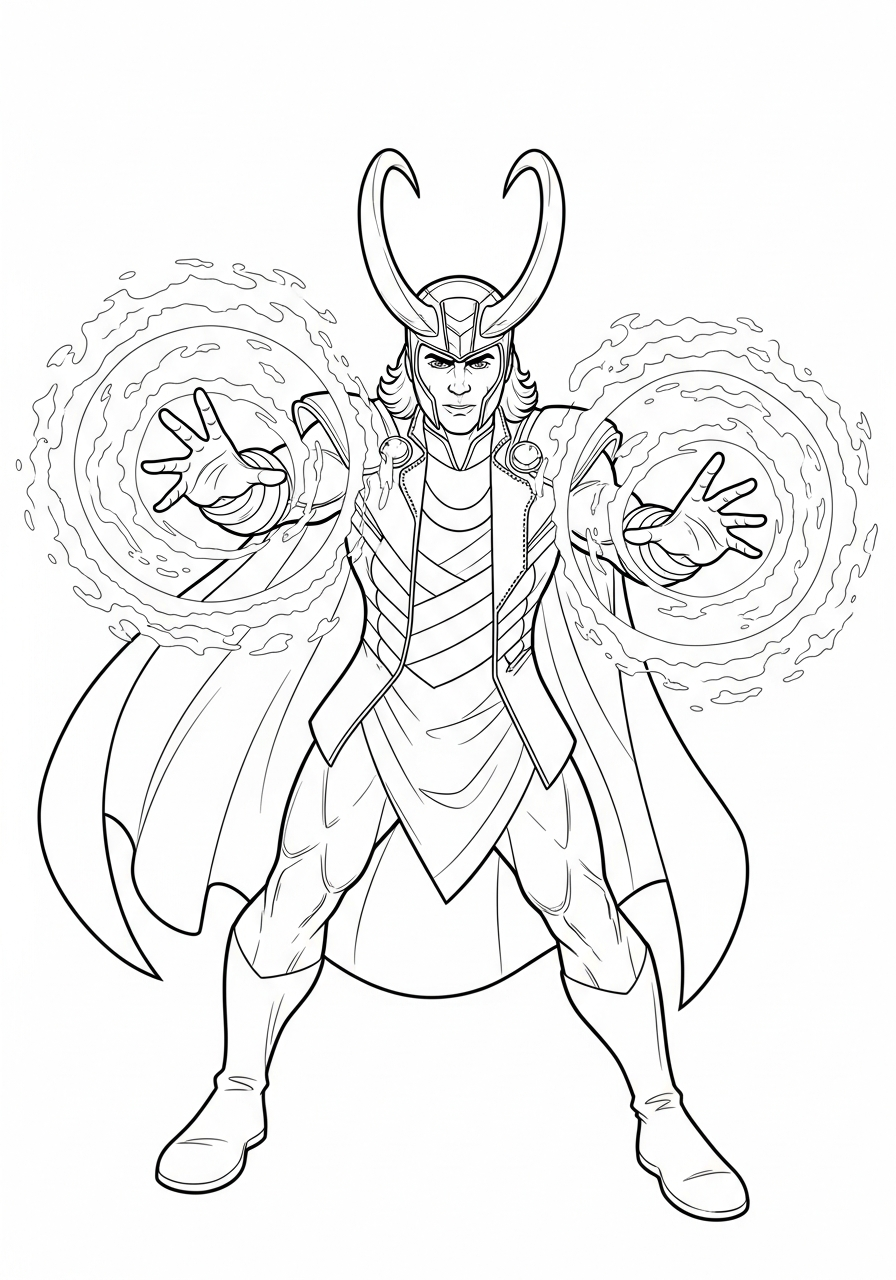 Loki Coloring Pages 8 free printable Loki coloring pages