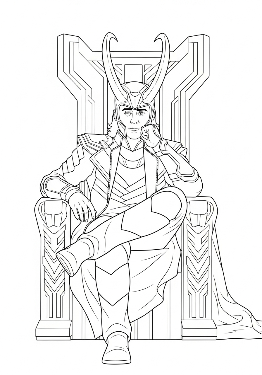 Loki Coloring Pages 10 printable coloring pages Loki