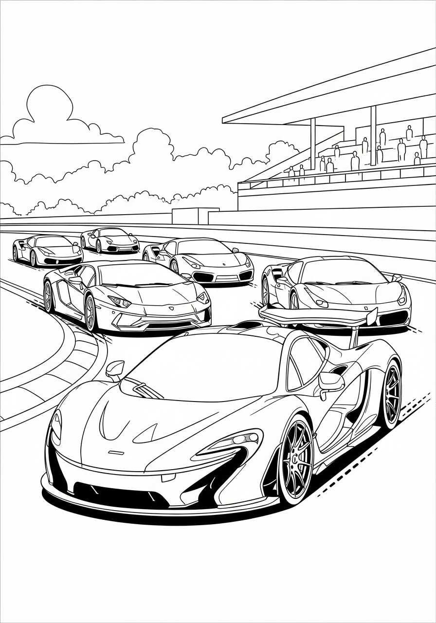 printable McLaren coloring pages
