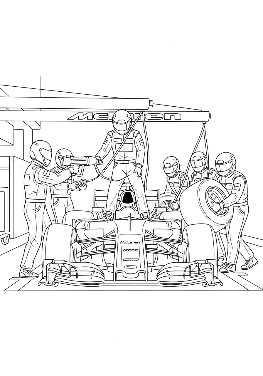 McLaren themed coloring pages 1