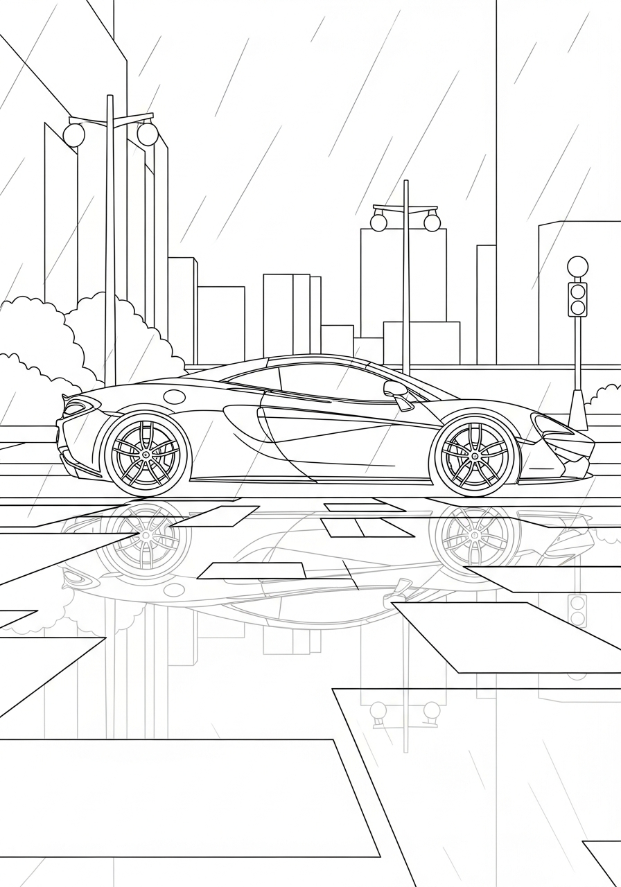 free McLaren tree coloring pages