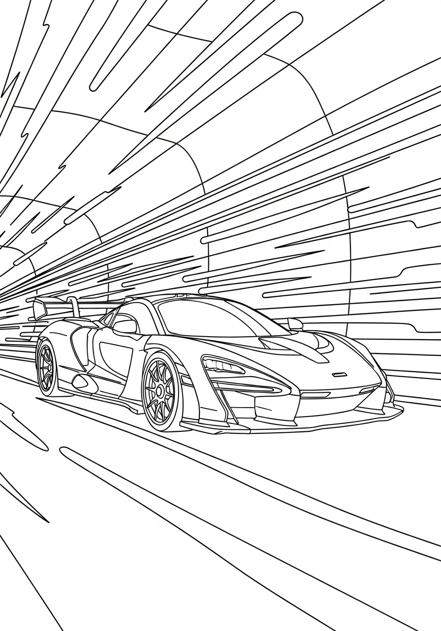 coloring pages for kids McLaren