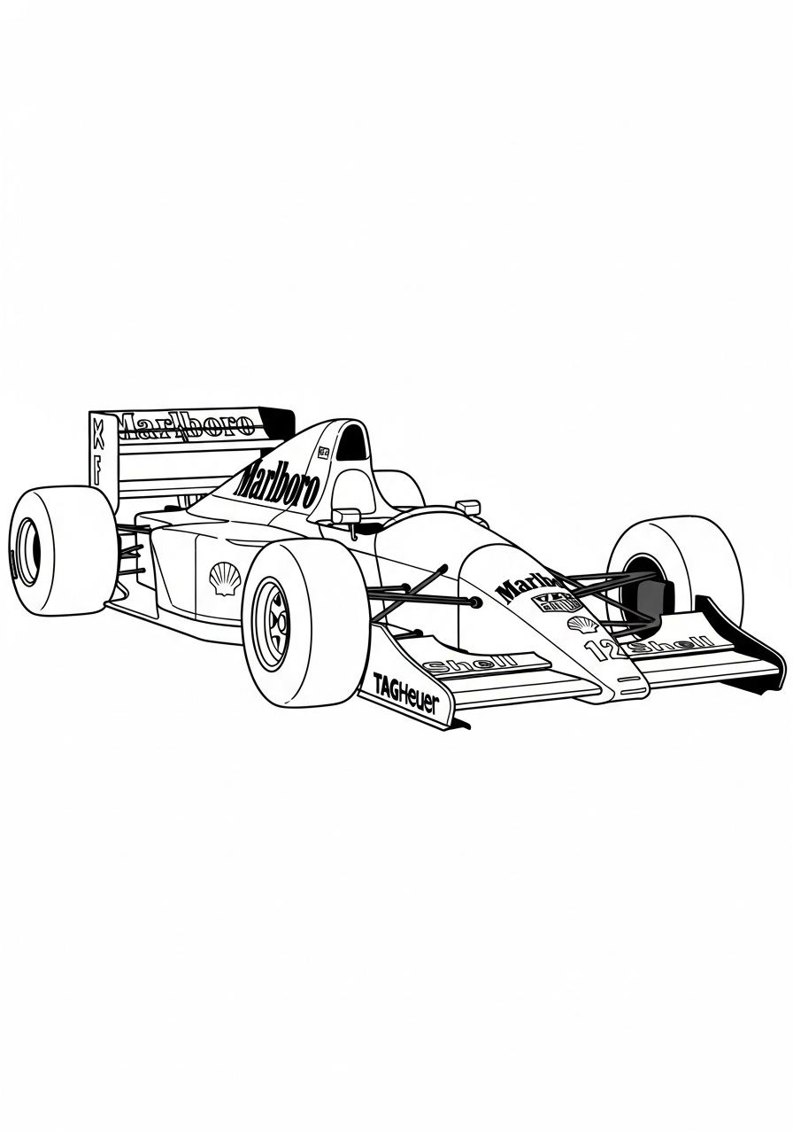 McLaren coloring pages for kids 1