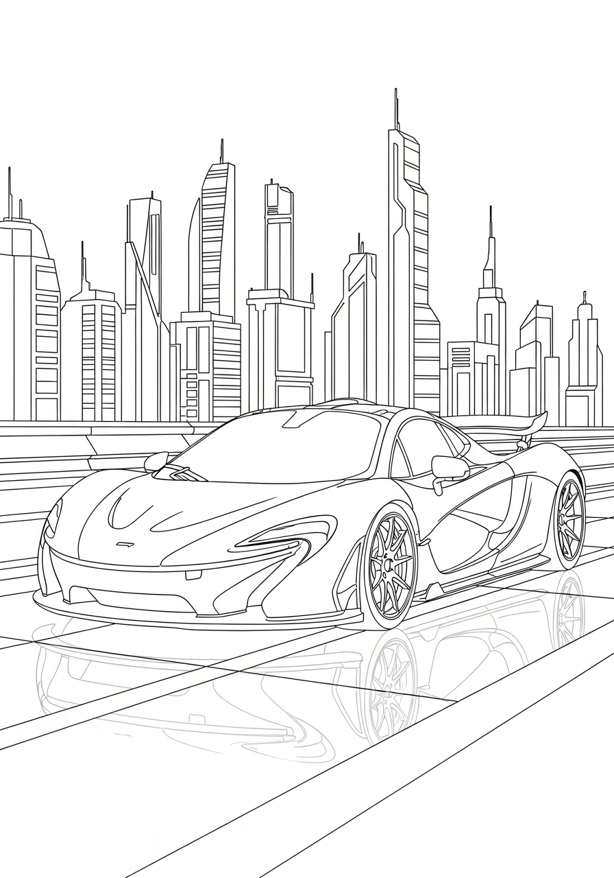 McLaren themed coloring pages