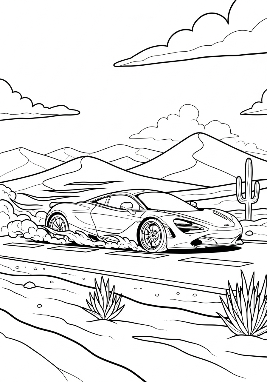 old-fashioned McLaren coloring pages