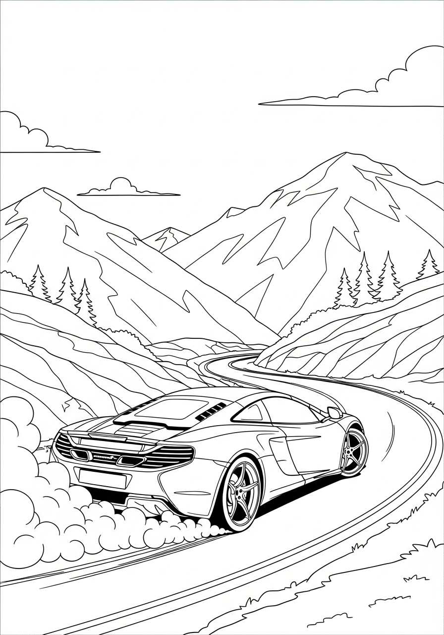 easy McLaren coloring pages