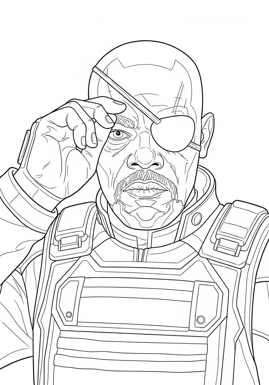 Nick Fury Coloring Pages 11 free printable Nick Fury coloring pages