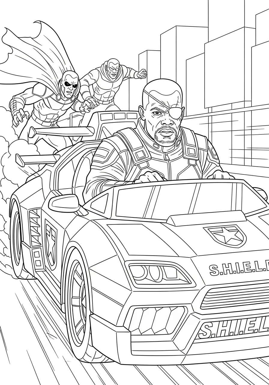 Nick Fury Coloring Pages 12 Nick Fury coloring pages for preschoolers