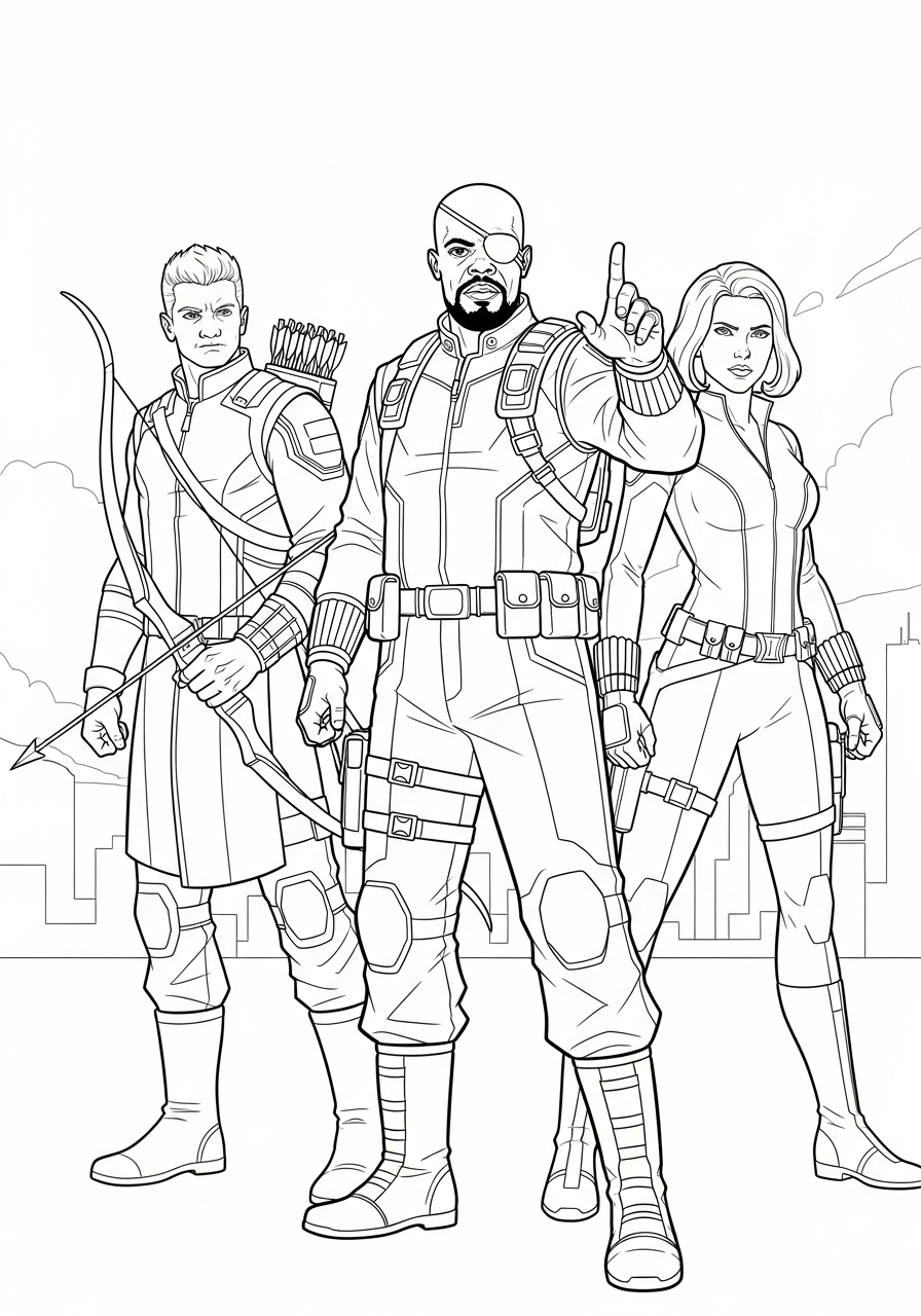 Nick Fury Coloring Pages 16 free printable Nick Fury coloring pages 1