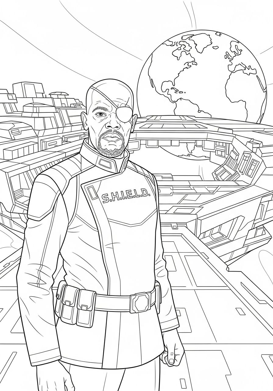 Nick Fury Coloring Pages 17 Nick Fury coloring pages grinch 1