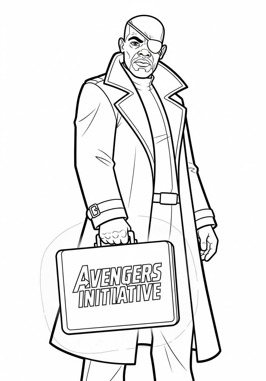 Nick Fury Coloring Pages 19 hard Nick Fury coloring pages