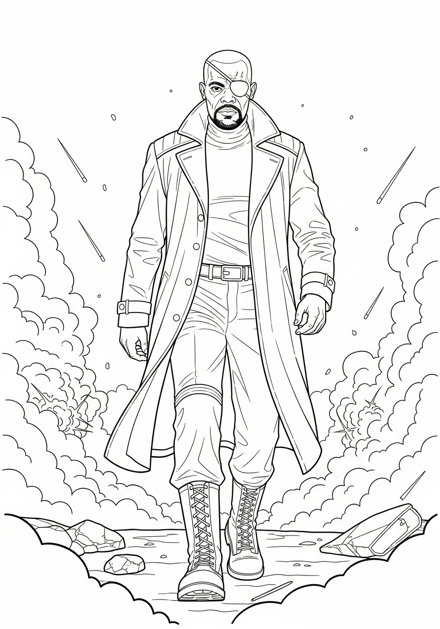 Nick Fury Coloring Pages 8 Nick Fury themed coloring pages