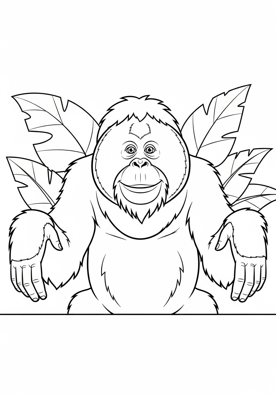 Orangutan Coloring Pages 2 free Orangutan coloring pages pdf