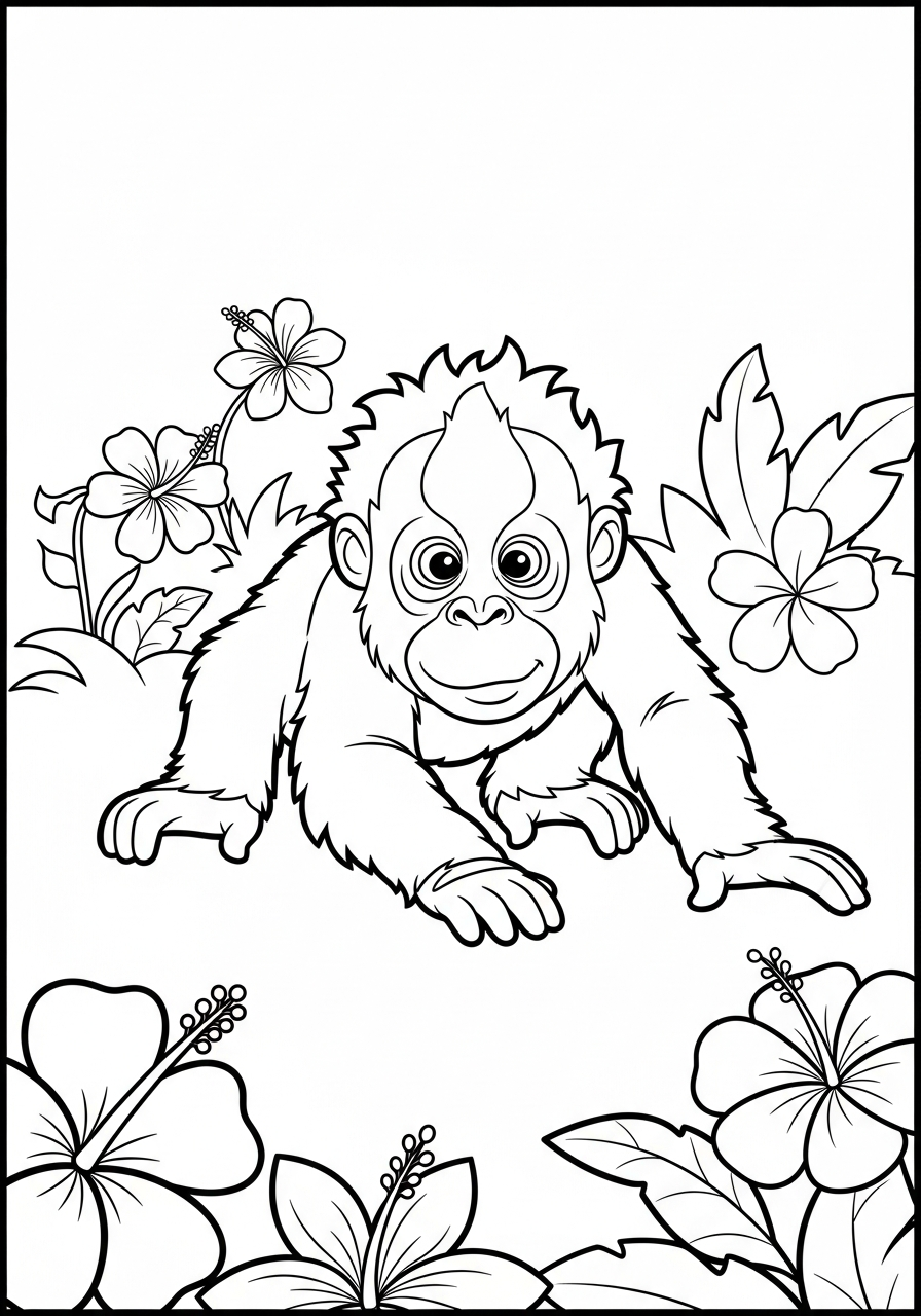 Orangutan Coloring Pages 11 detailed Orangutan coloring pages