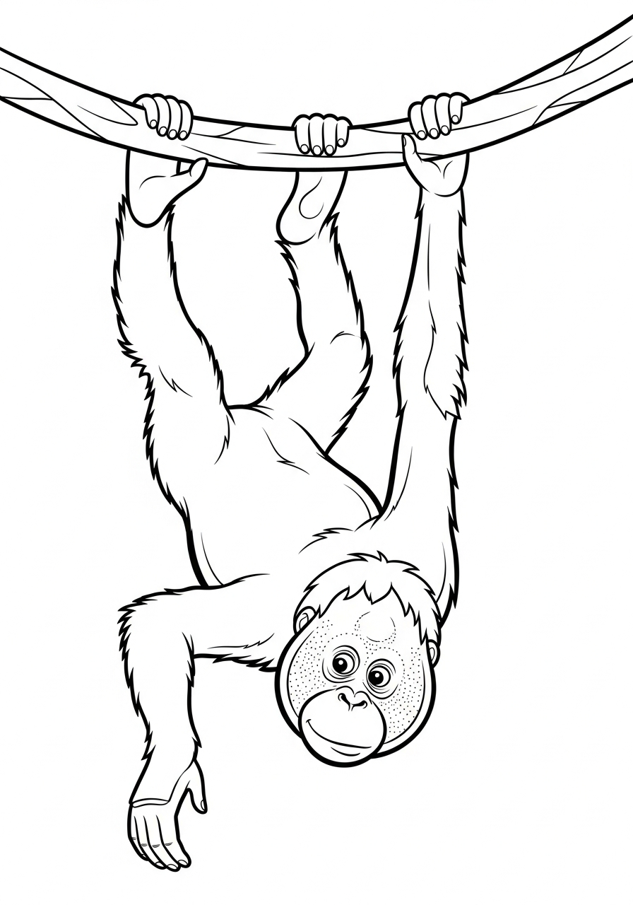 Orangutan Coloring Pages 14 preschool Orangutan coloring pages