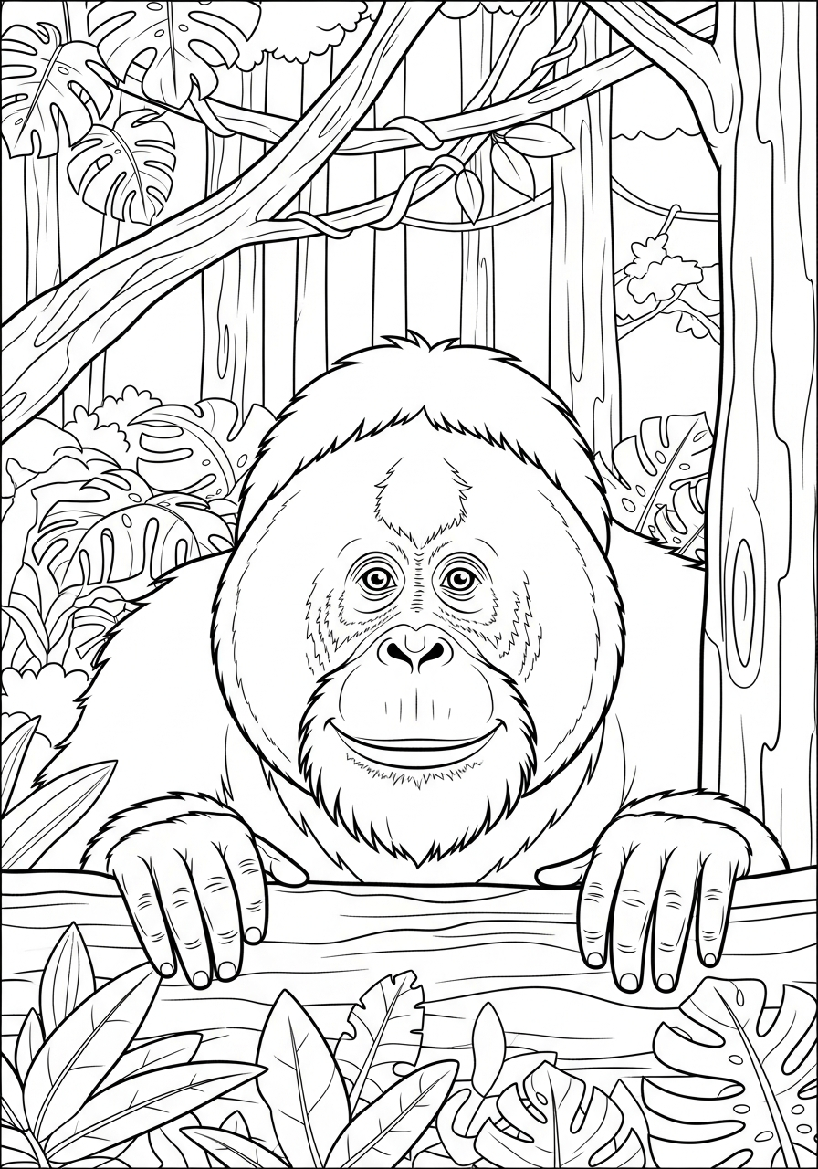 Orangutan Coloring Pages 16 old-fashioned Orangutan coloring pages
