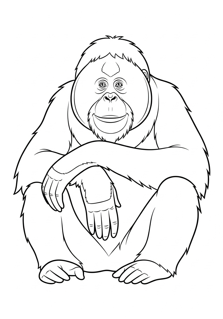 Orangutan Coloring Pages 3 Orangutan coloring pages for adults pdf