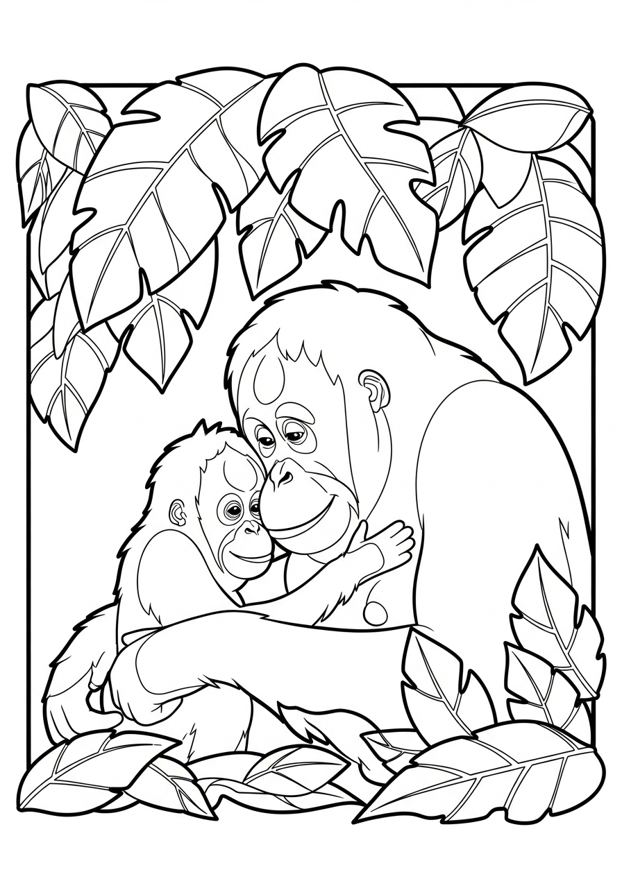 Orangutan Coloring Pages 5 Orangutan coloring pages for adults