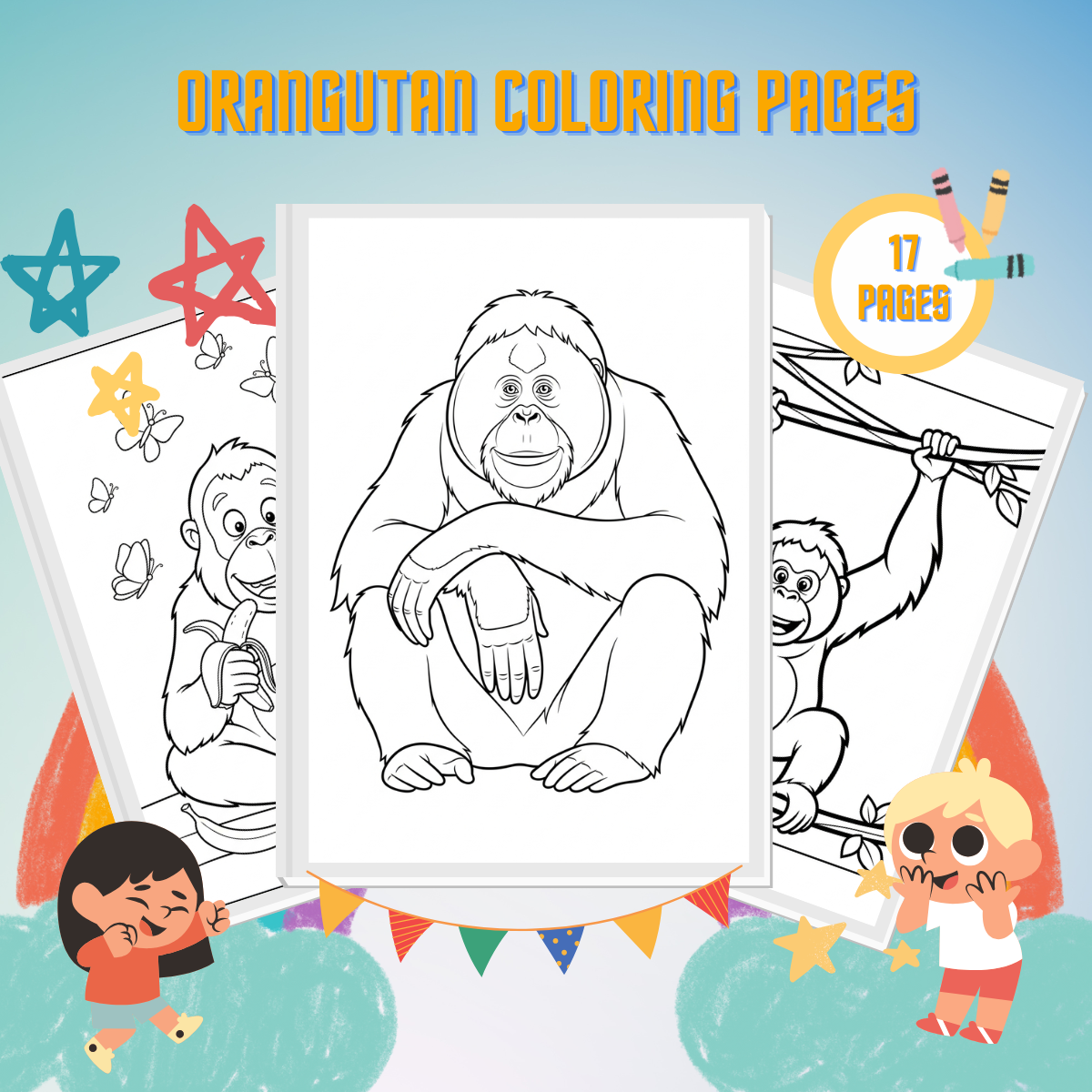 Orangutan Coloring Pages thumbnail