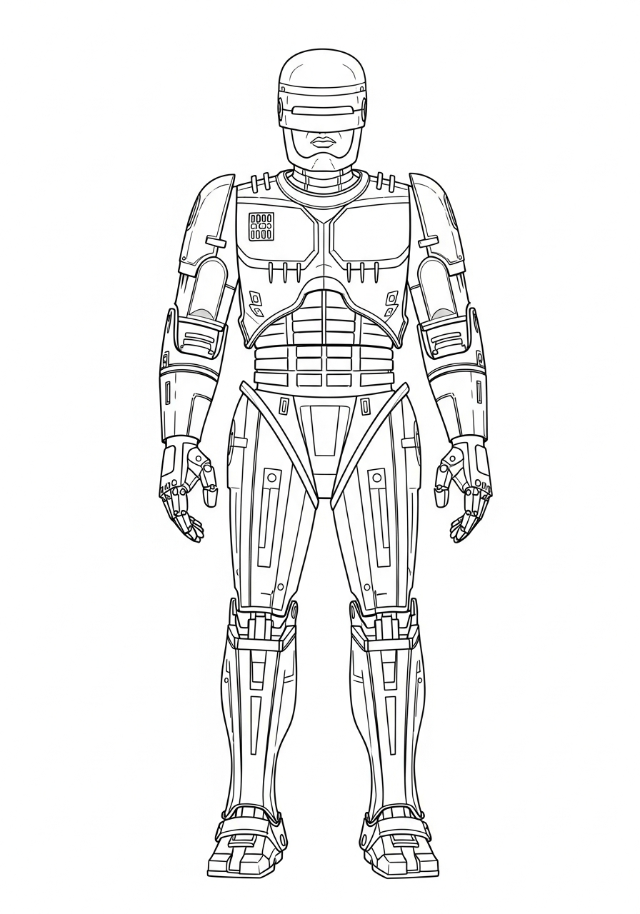RoboCop Coloring Pages 2 free coloring RoboCop pages