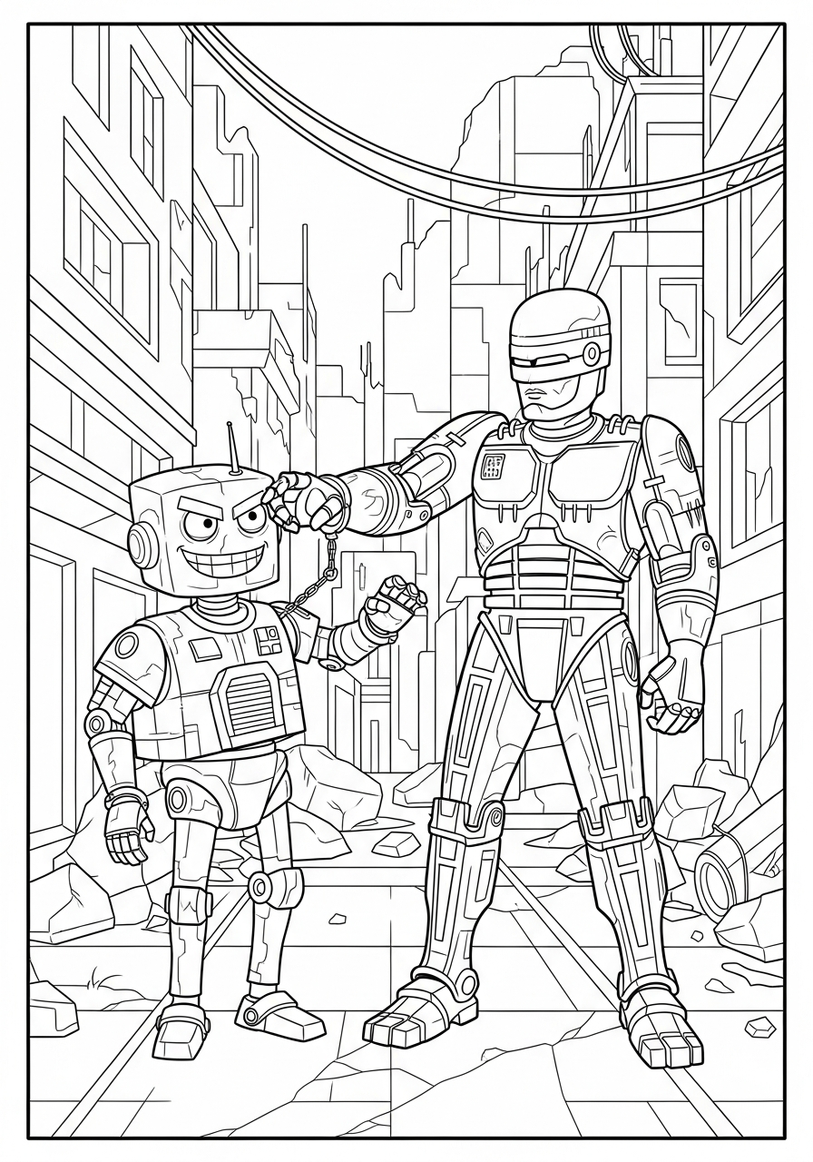 RoboCop Coloring Pages 13 free printable RoboCop coloring pages