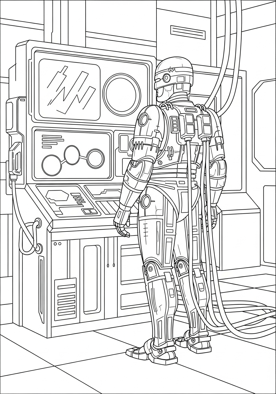 RoboCop Coloring Pages 14 easy cute RoboCop coloring pages