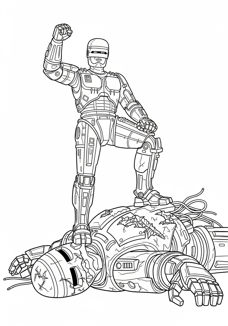 RoboCop Coloring Pages 19 free RoboCop printable coloring pages