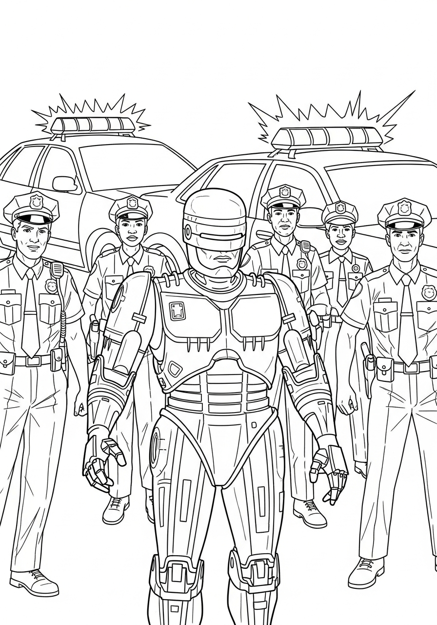 RoboCop Coloring Pages 21 RoboCop ornaments coloring pages 1