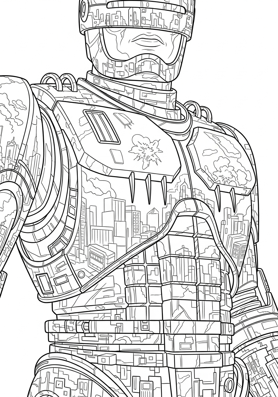 RoboCop Coloring Pages 22 RoboCop coloring pages to print 1