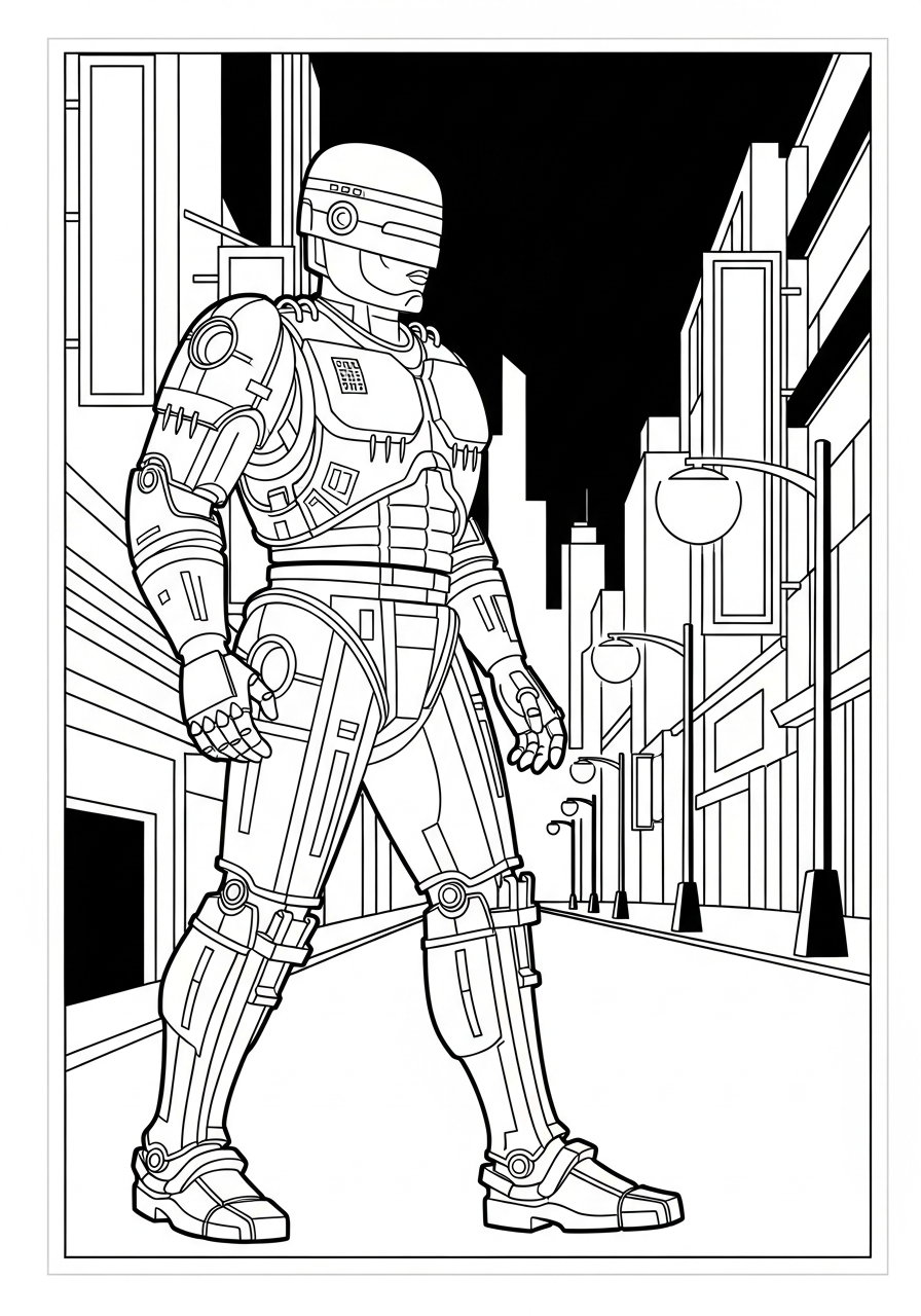 RoboCop Coloring Pages 4 RoboCop coloring pages to print