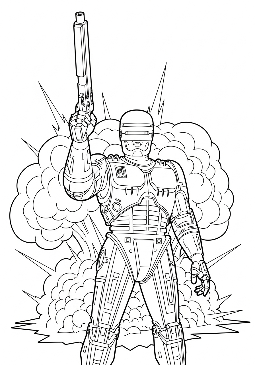 RoboCop Coloring Pages 10 RoboCop printable coloring pages