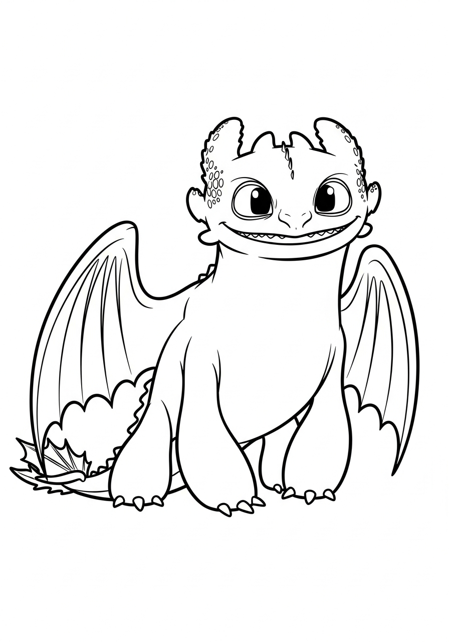 Toothless adult coloring pages