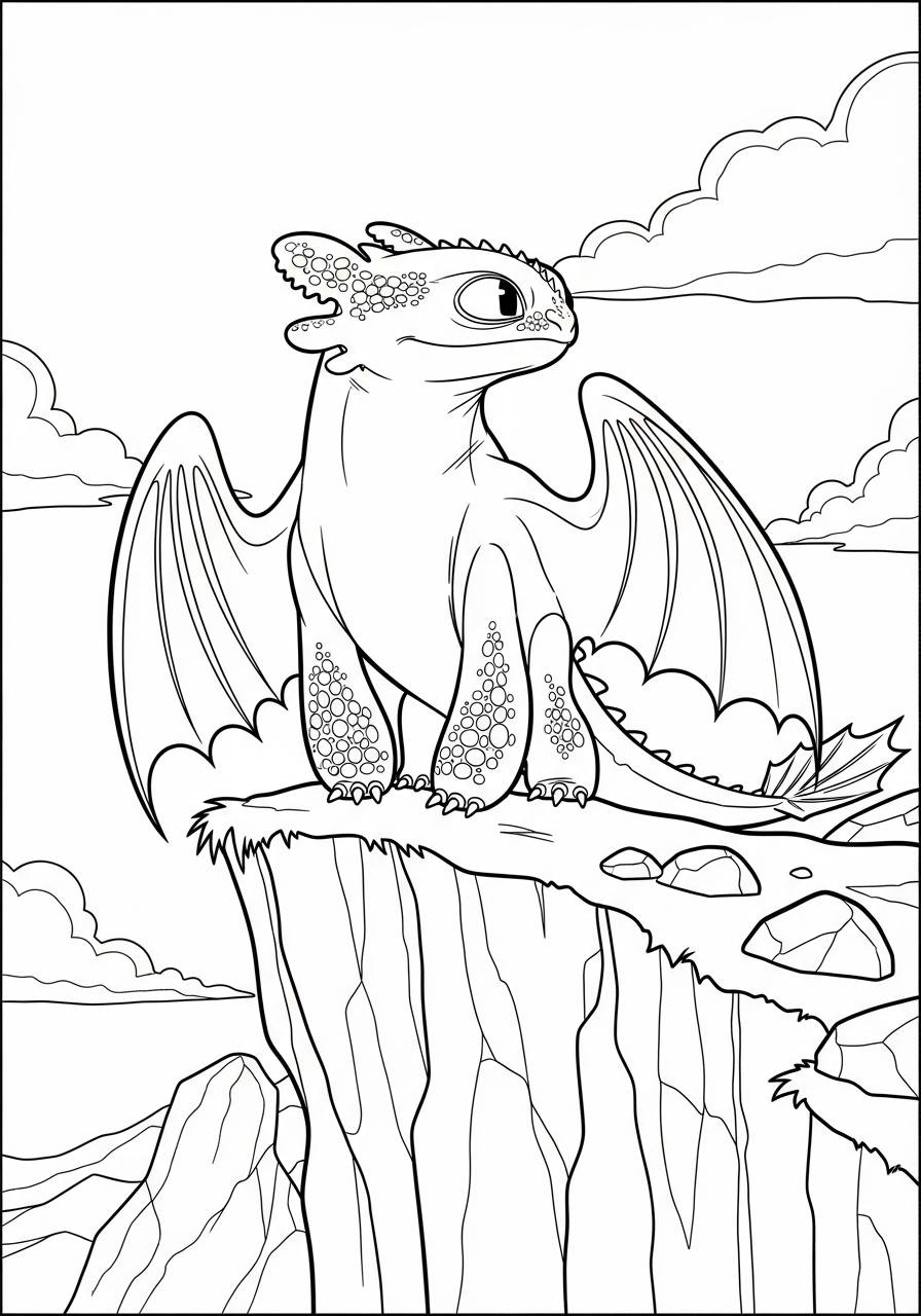 free printable Toothless coloring pages