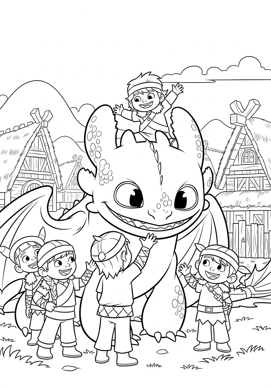 coloring pages printable Toothless