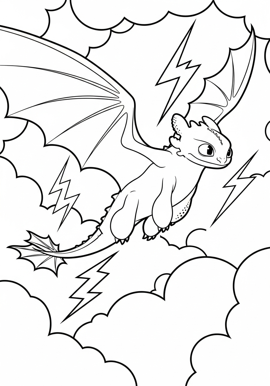 adult Toothless coloring pages